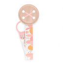 Suavinex Broche Pinza Botón Redondo Con Cinta Rosa Walk In The Park 171169
