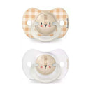 Suavinex Chupete Silicona Sxpro Anatomico Noche Beige Vichy 6-18 M 2 Unidades 196614