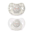 Suavinex Chupete Silicona Sxpro Anatomico Noche Gris Claro Vichy 6-18M 2 Unidades 196614