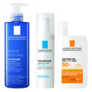 Rutina La Roche Posay Toleriane Crema-Espuma Limpiadora 400 ml + Toleriane Sensitive Fluido 40 ml +  Anthelios UV-MUNE 400 Fluido Invisible Spf50+ 50 ml Pack
