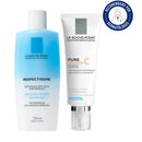 Rutina La Roche Posay Pure Vitamin C Contorno Ojos 15 Ml + Respectissime Desmaquillante Ojos Water 125 ml Pack