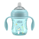 Chicco Biberón Transition Cup Azul 200Ml +4 meses