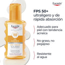 Eucerin Sun Protección Spf50+ Oíl Control Dry Touch Spray Transparente 200 ml