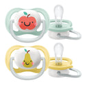 Philips Avent Chupete Ultra Air Frutas 0-6 M  2 Unidades