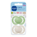 Mam Original Pure Chupete Silicona +6 Meses 2 Unidades Color Neutro