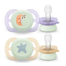 Philips Avent Chupete Silicona Ultra Start Noche Niña 0-2M 2 Unidades