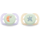 Philips Avent Chupete Silicona Ultra Start Noche Niña 0-2M 2 Unidades