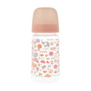 Suavinex 198552 Biberón Silicona Rosa Estampado Clásico 0-6M 270Ml