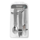 Twistshake Set Cubiertos +12M Gris