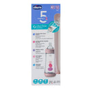 Chicco Biberón Silicona Perfect 5 Rosa Flujo Rápido +4M 300 ml