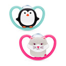 Nuk Chupete Silicona Space Animales 6-18M 2U